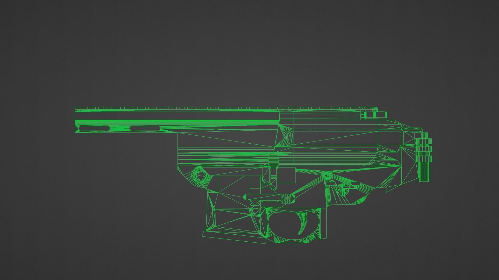 SP SABER SMG Golden Dragon Skin Low-poly 3D model_9
