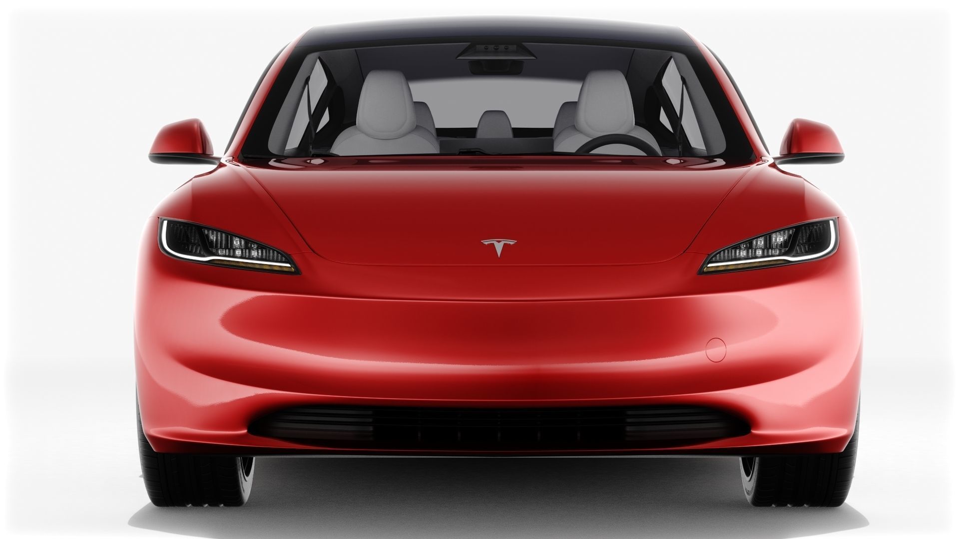 Tesla Model 3 2024 with interior 3D model_8