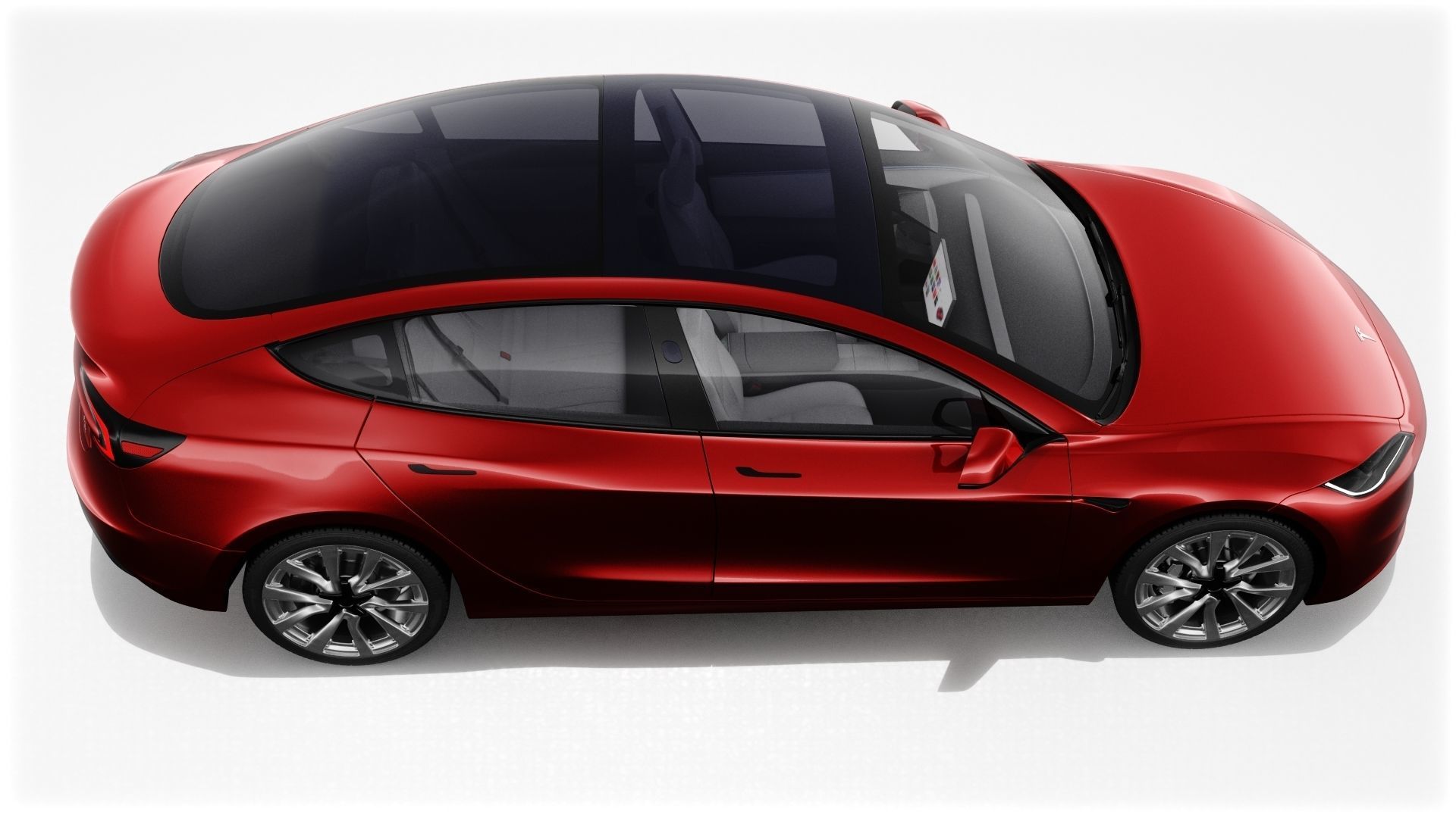 Tesla Model 3 2024 with interior 3D model_7