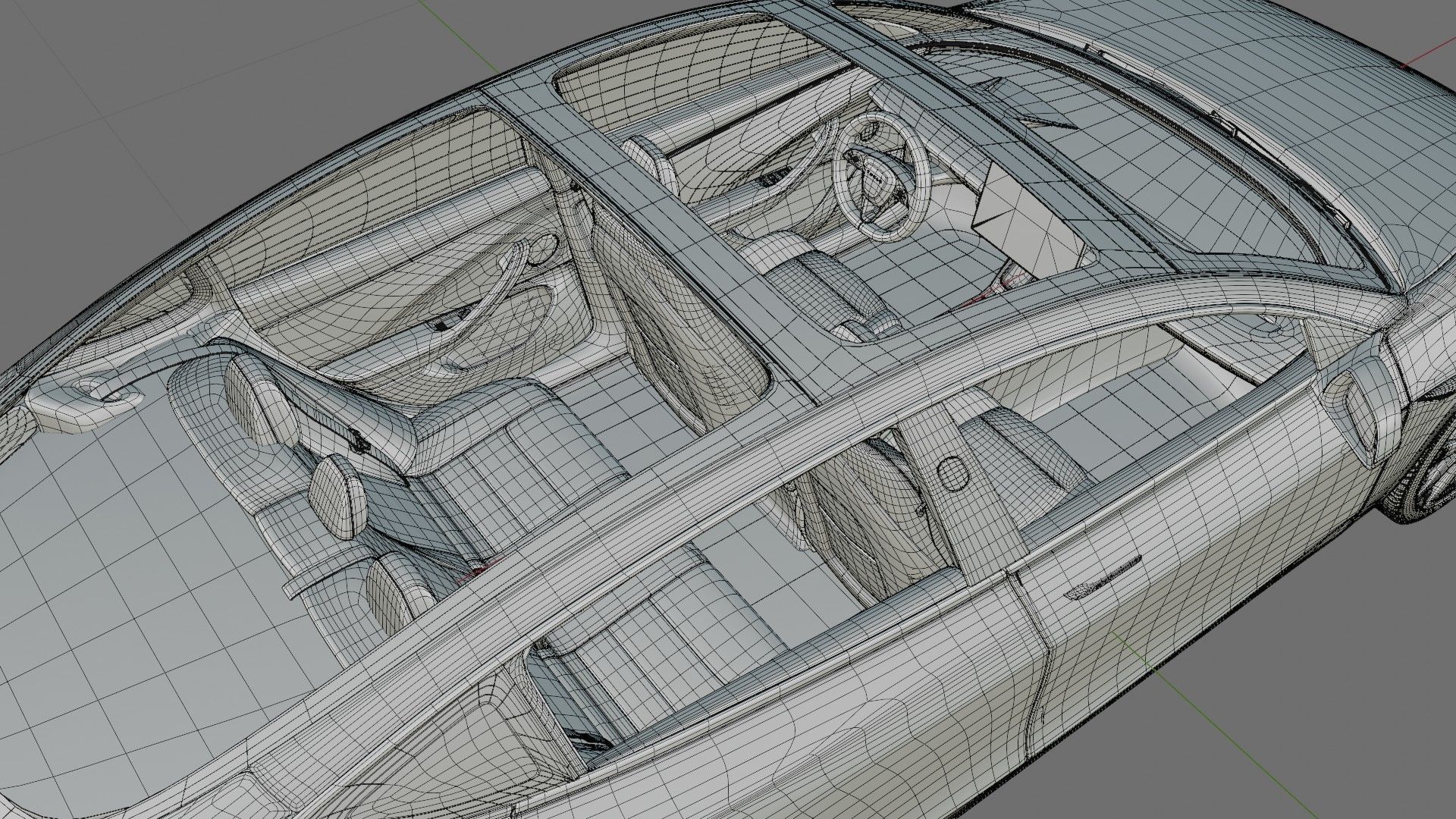Tesla Model 3 2024 with interior 3D model_22
