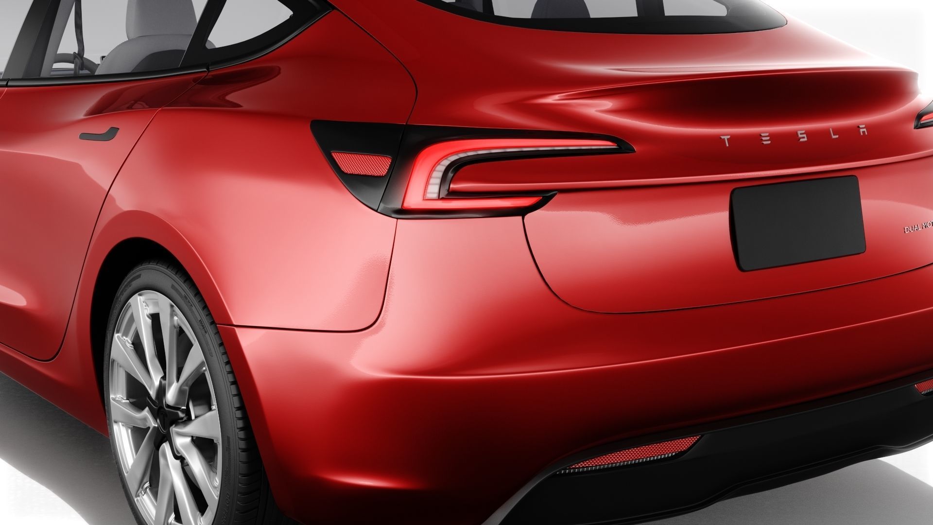 Tesla Model 3 2024 with interior 3D model_10