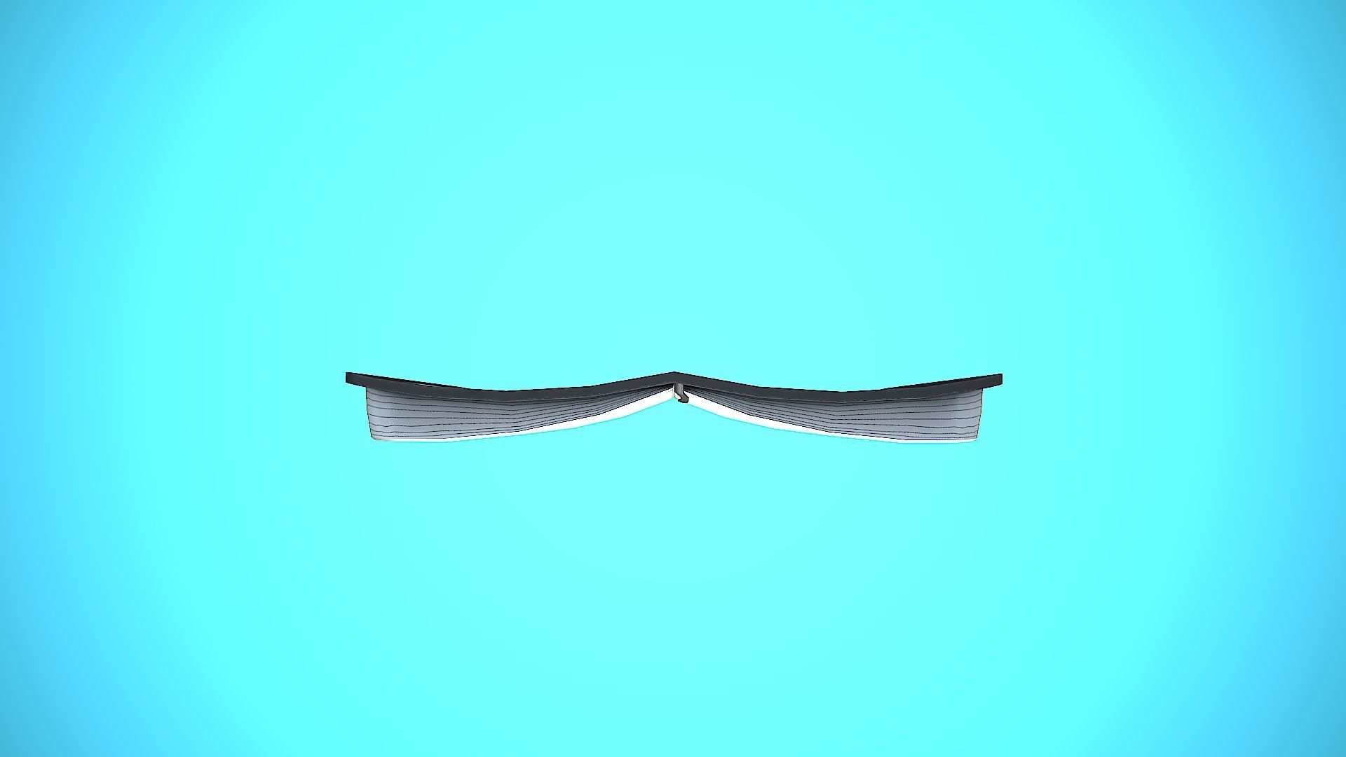 DIARY BOOK CARTOON STYLIZED Low-poly 3D model_7