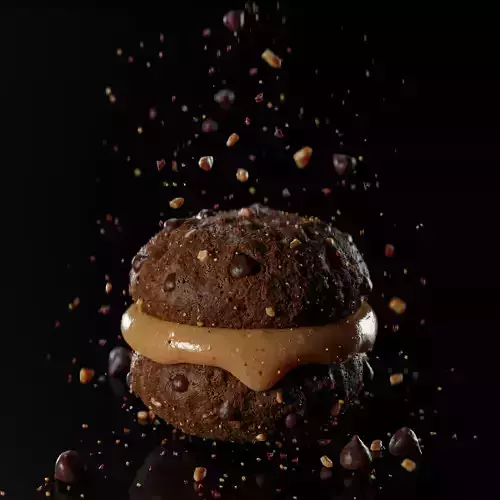  3D Cream Biscuits Illustration