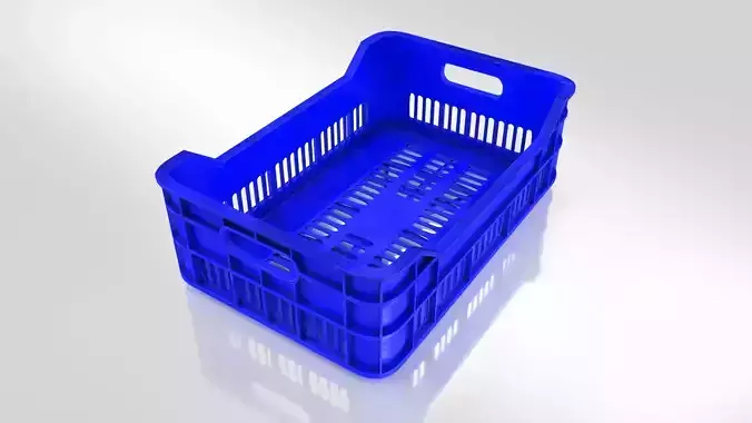 Plastic Crate T1 Low-poly 3D model