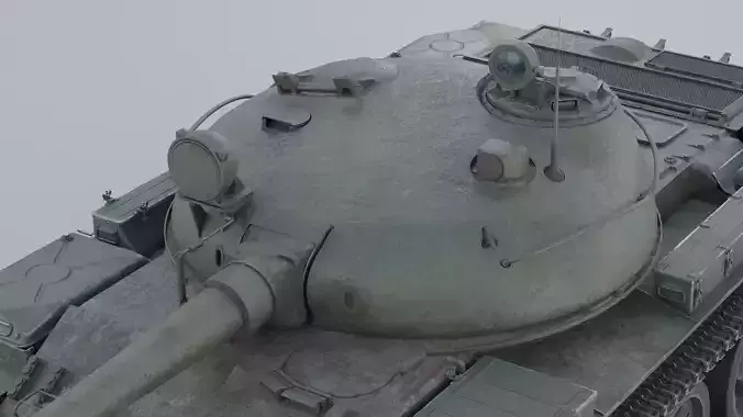 T-62 soviet main battle tank T62 3D model