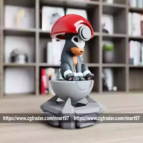 Houndour in the pokeball from Pokemon