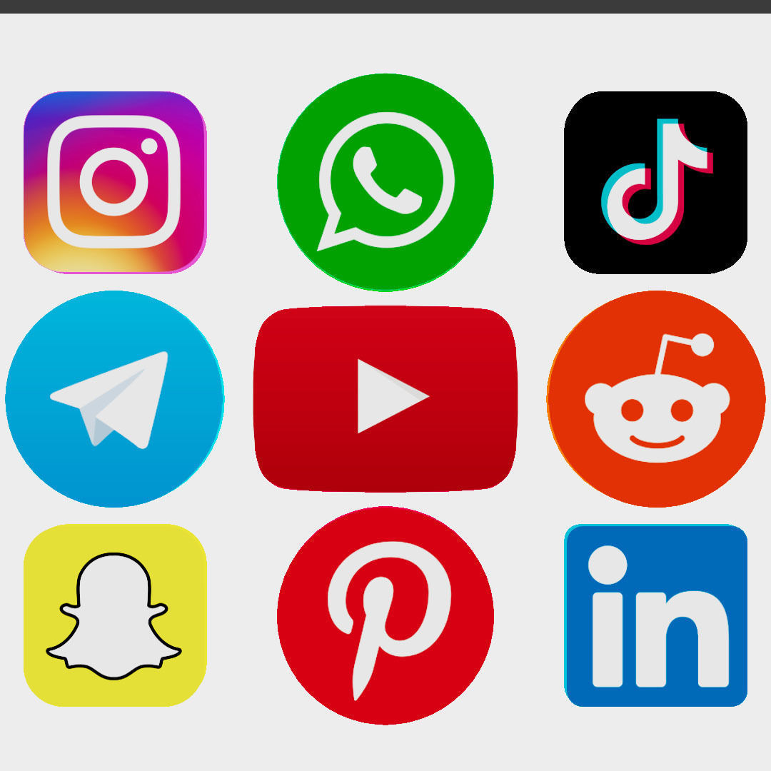 Social Media 3D Logos Asset Update 1 Low-poly 3D model_1