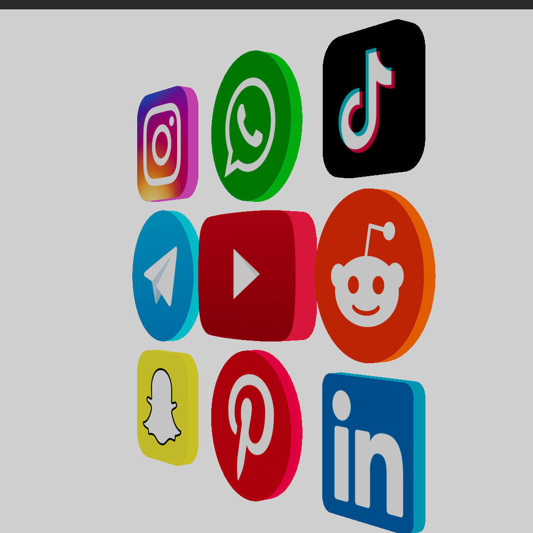 Social Media 3D Logos Asset Update 1 Low-poly 3D model_3