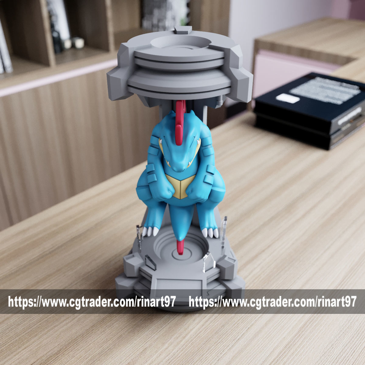Feraligatr in the lab from pokemon 3D print model_9