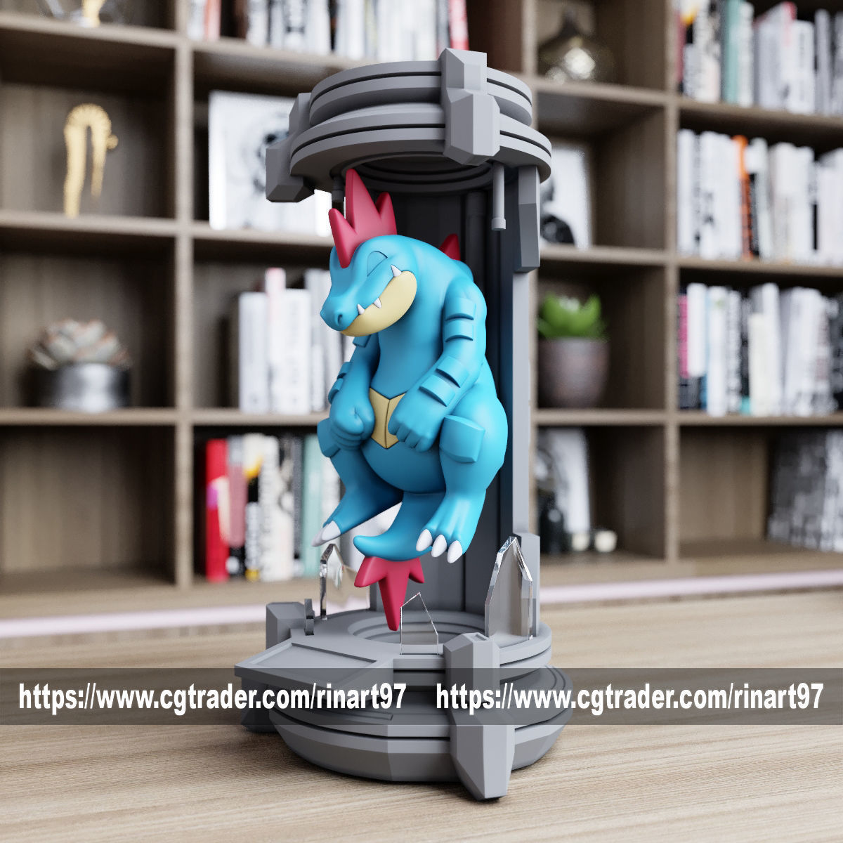 Feraligatr in the lab from pokemon 3D print model_6