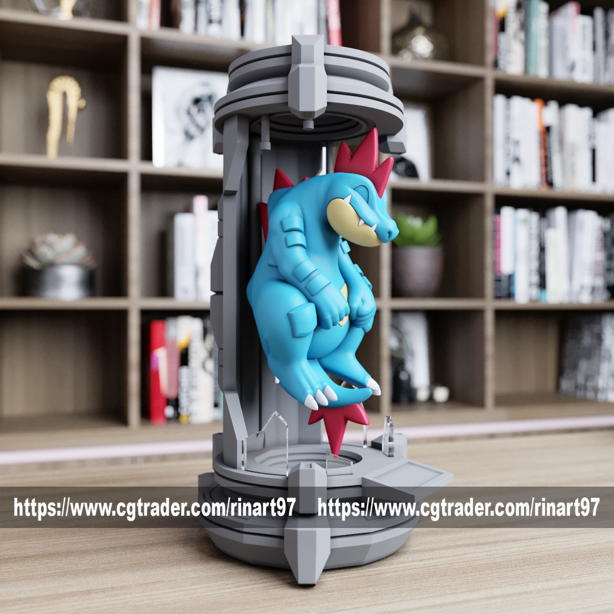 Feraligatr in the lab from pokemon 3D print model_2