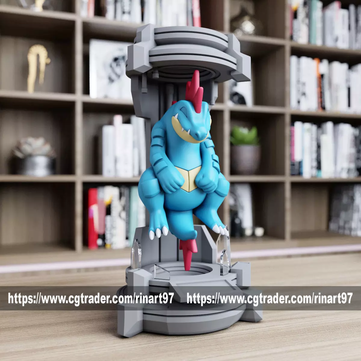 Feraligatr in the lab from pokemon 3D print model_0