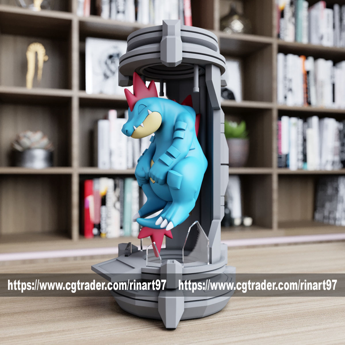 Feraligatr in the lab from pokemon 3D print model_7