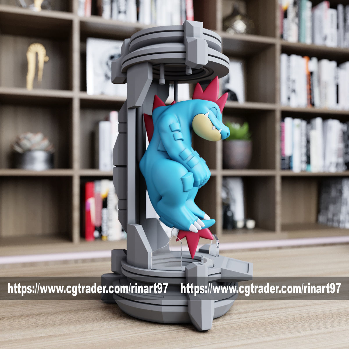 Feraligatr in the lab from pokemon 3D print model_3