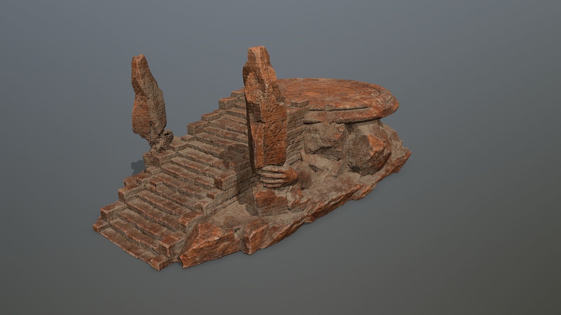 temple Low-poly 3D model_9