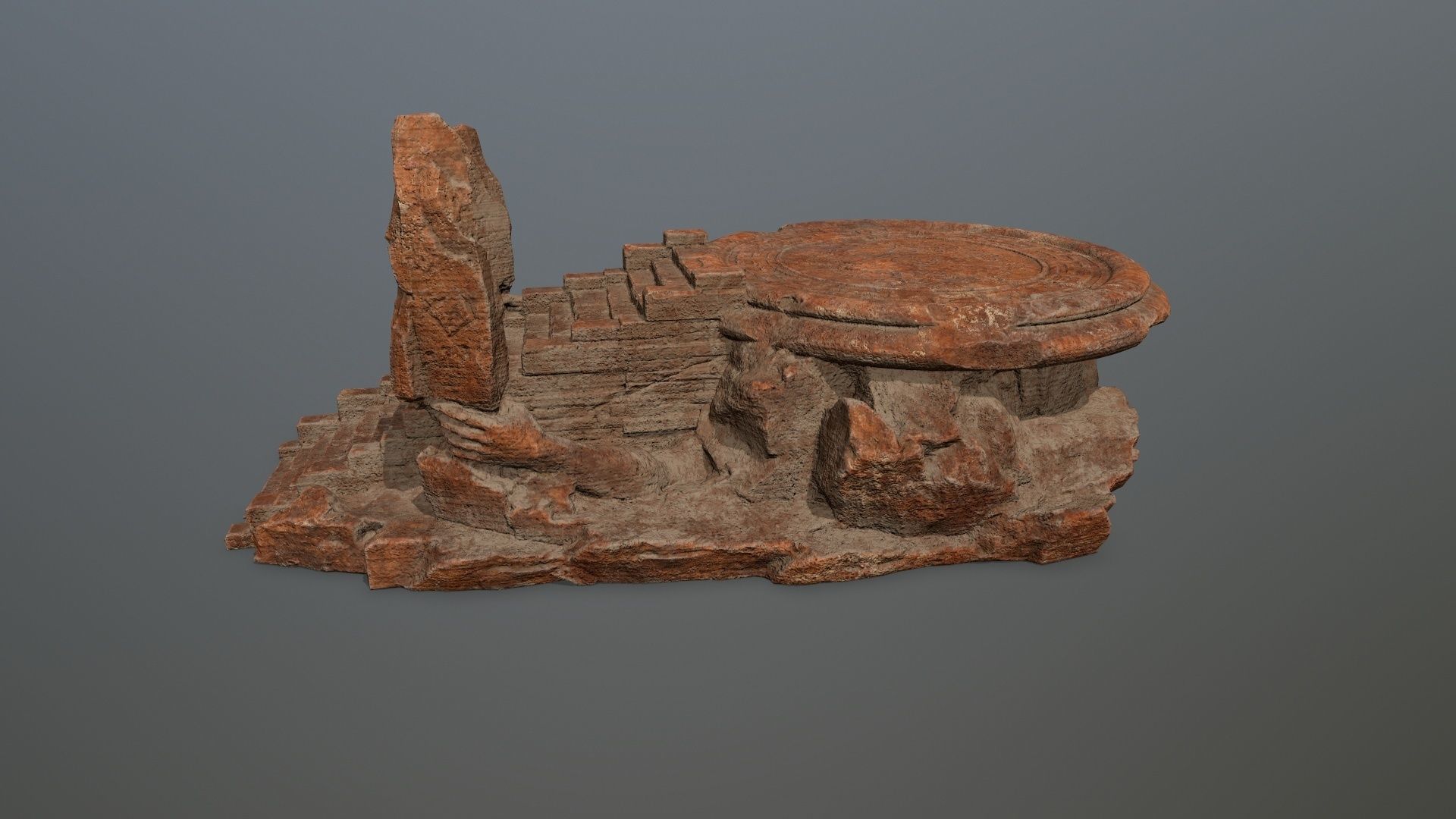 temple Low-poly 3D model_8