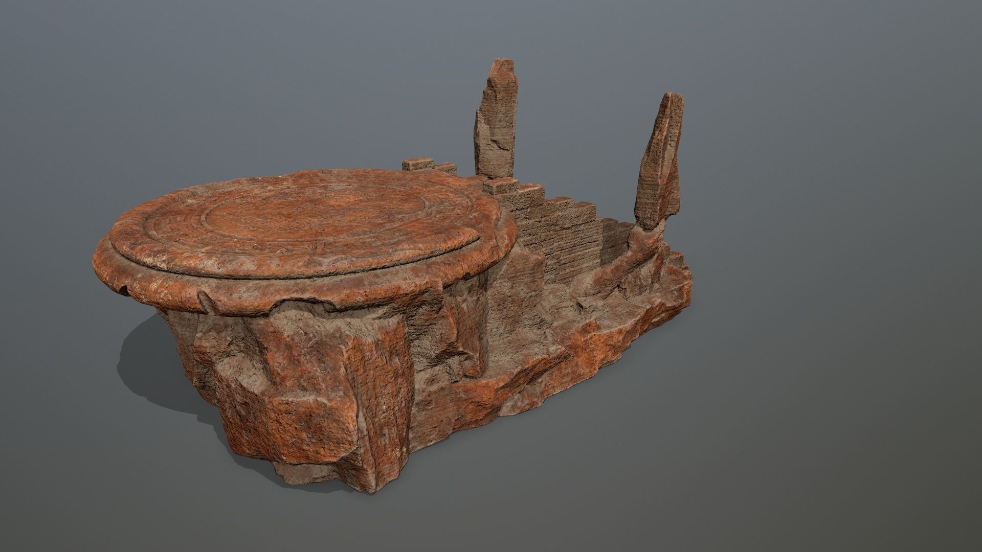 temple Low-poly 3D model_5