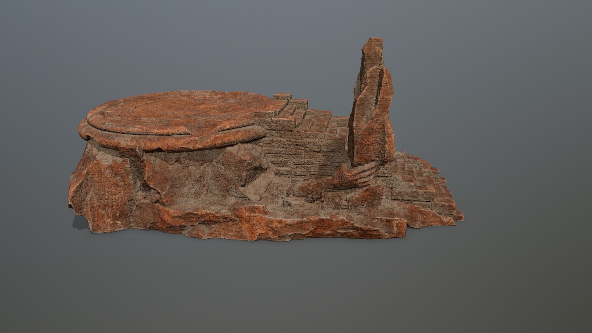 temple Low-poly 3D model_4