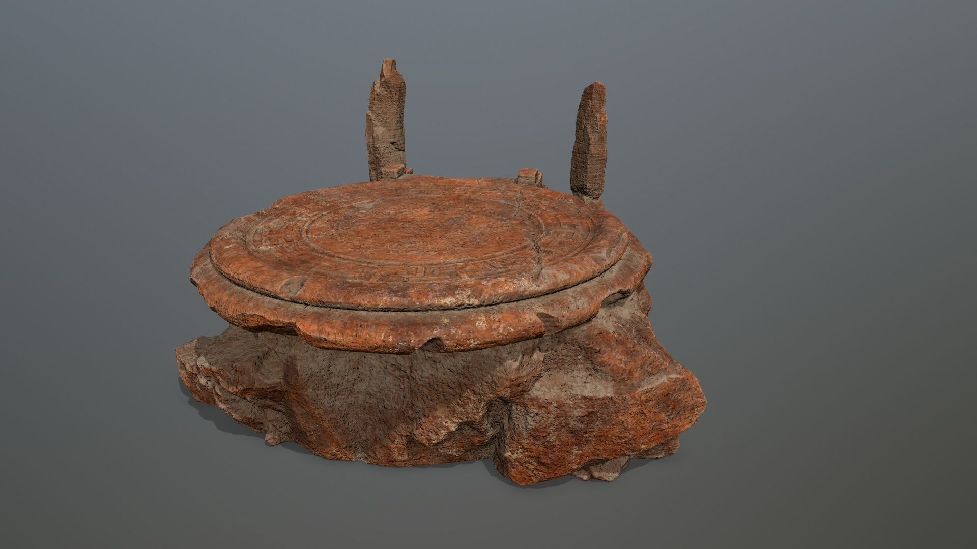 temple Low-poly 3D model_6