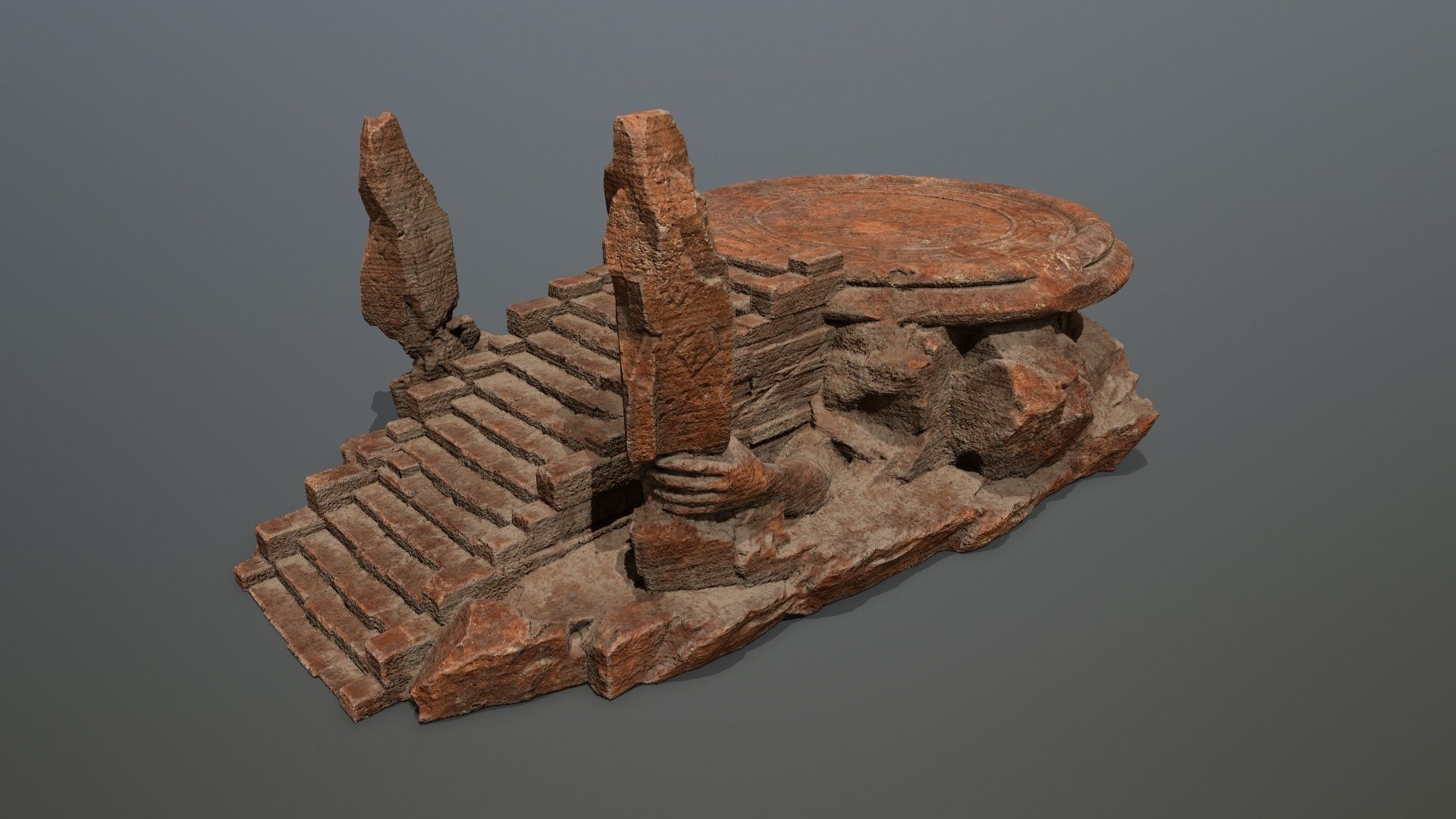 temple Low-poly 3D model_1