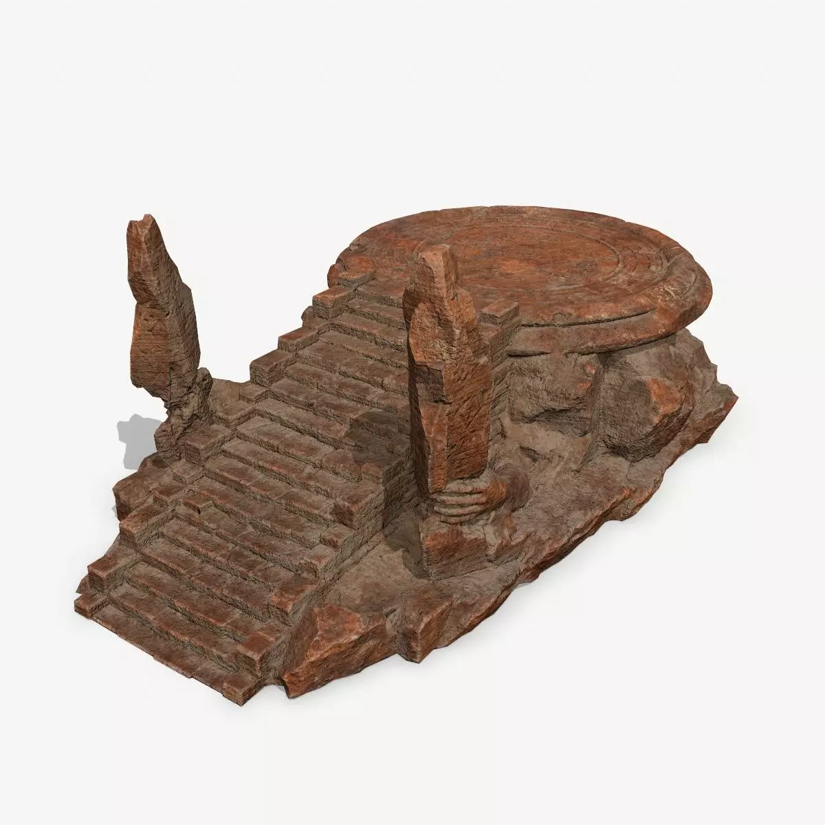 temple Low-poly 3D model_0