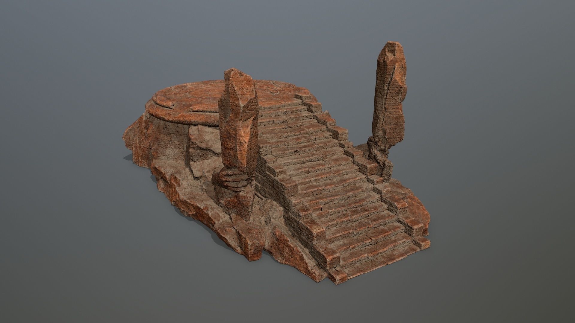 temple Low-poly 3D model_3