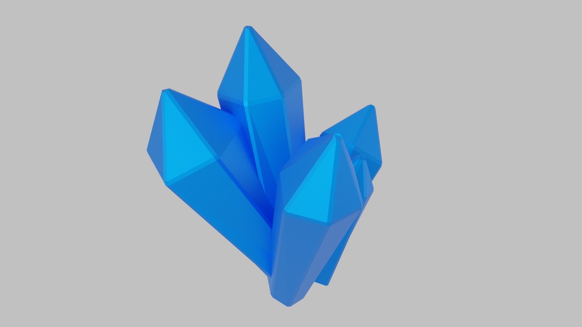Blue Crystal Low-poly 3D model_10