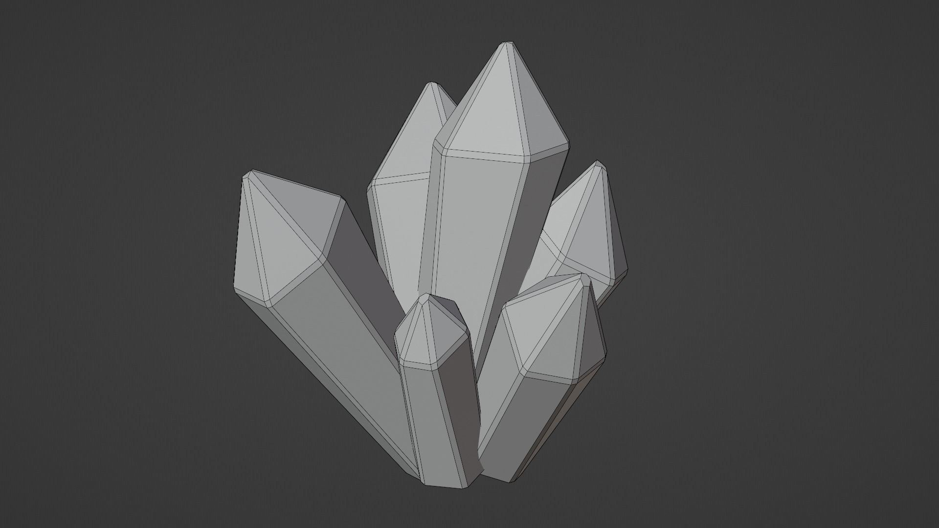 Blue Crystal Low-poly 3D model_5