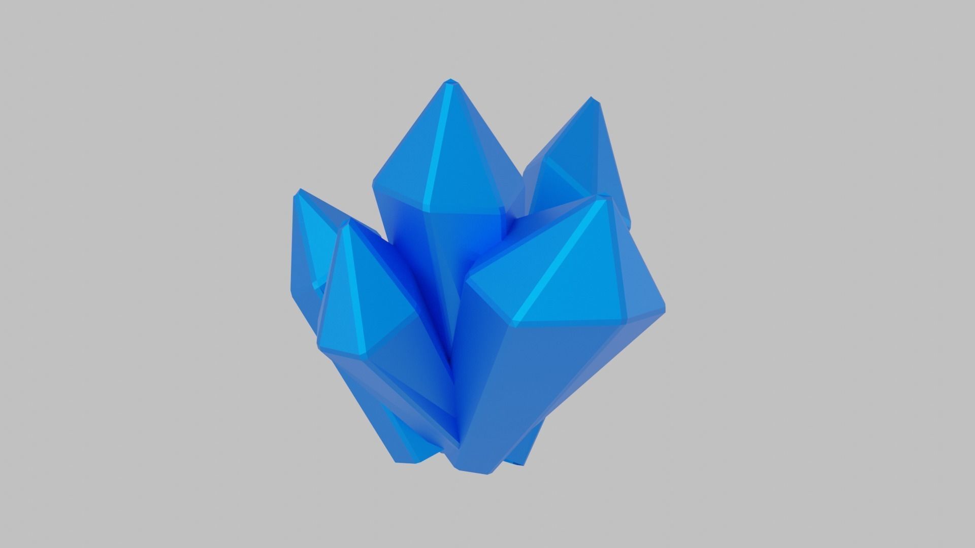 Blue Crystal Low-poly 3D model_13