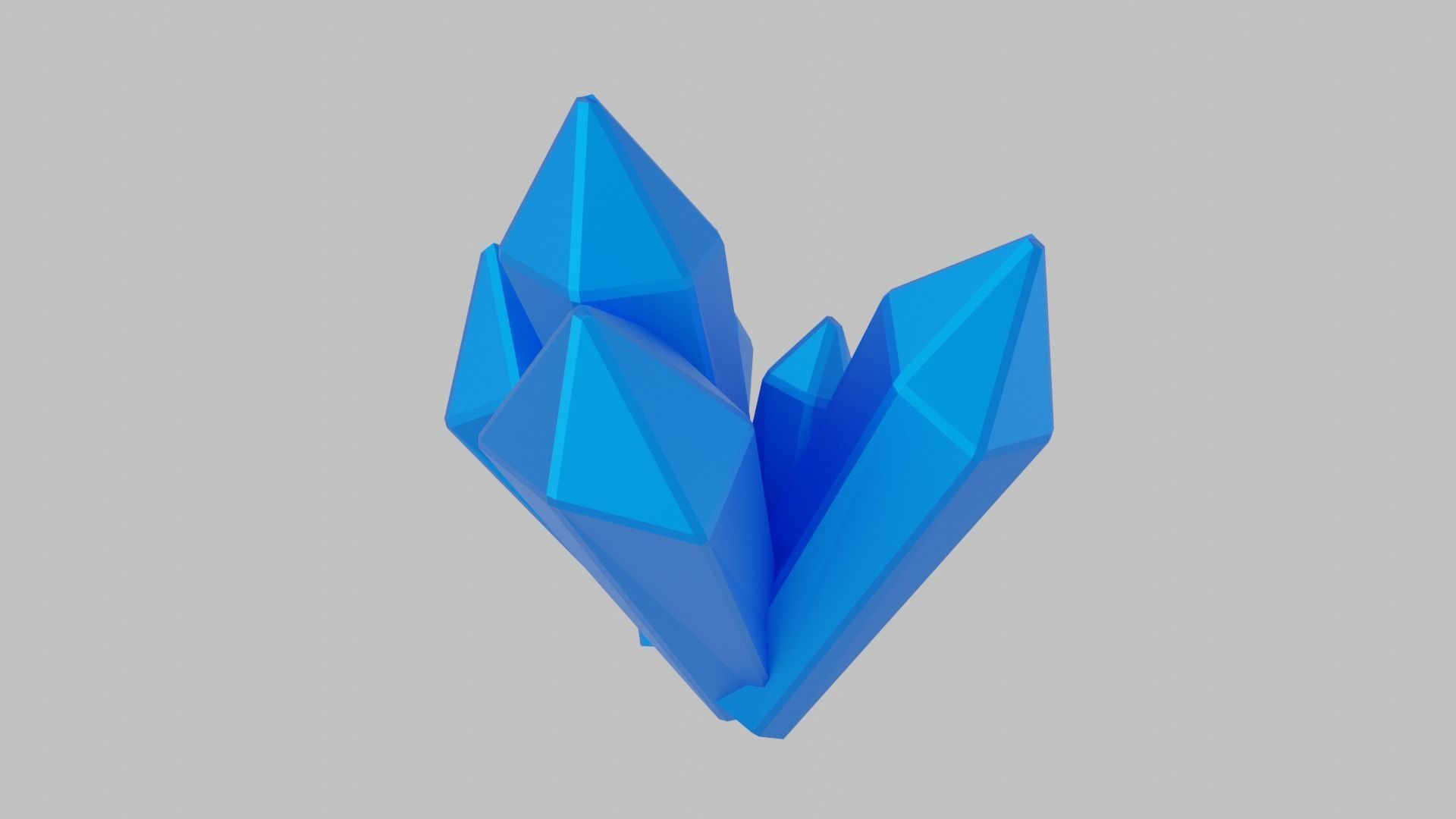 Blue Crystal Low-poly 3D model_11