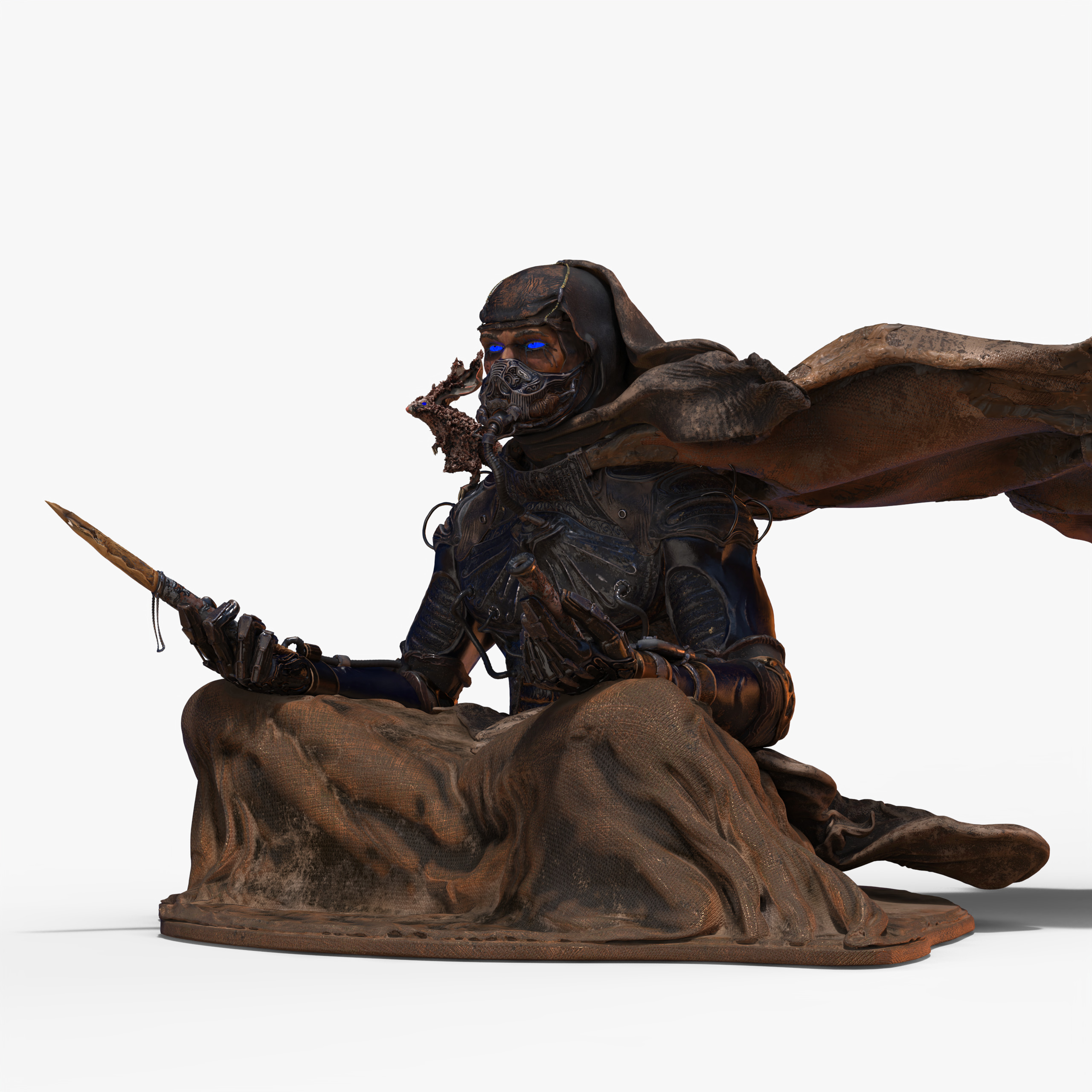 DUNE - MuadDib Paul Atreides - Arrakis Fremen - SCULPTURE 3D print model_37