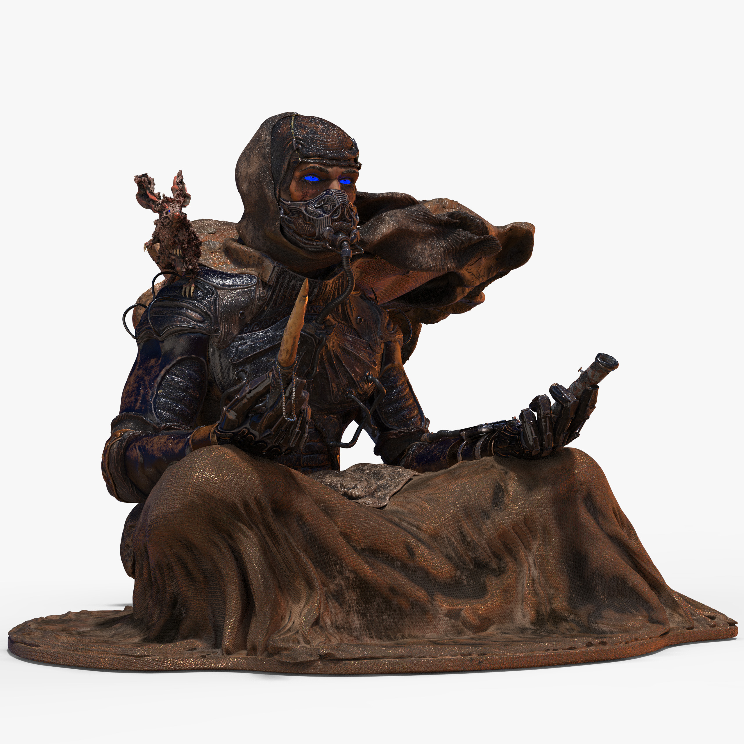 DUNE - MuadDib Paul Atreides - Arrakis Fremen - SCULPTURE 3D print model_14