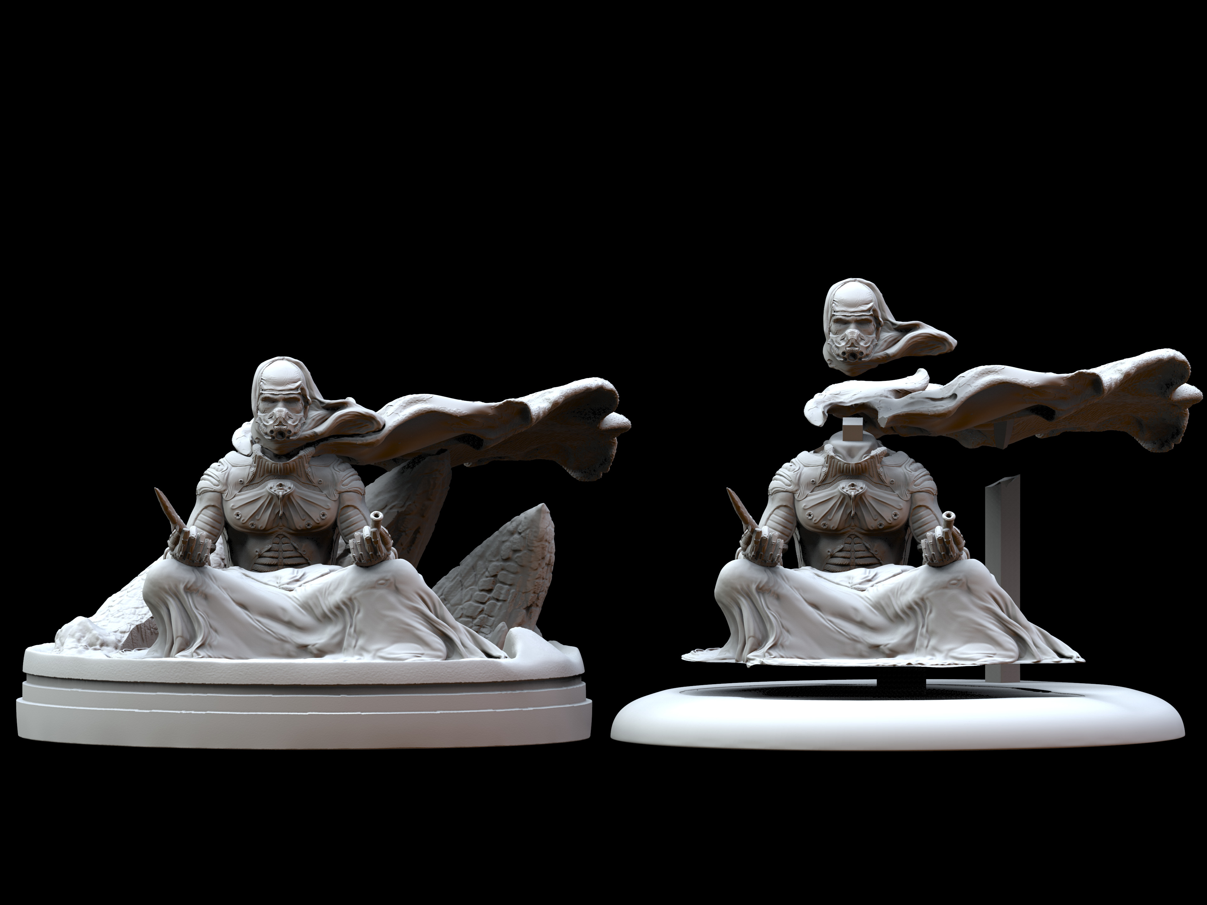 DUNE - MuadDib Paul Atreides - Arrakis Fremen - SCULPTURE 3D print model_5