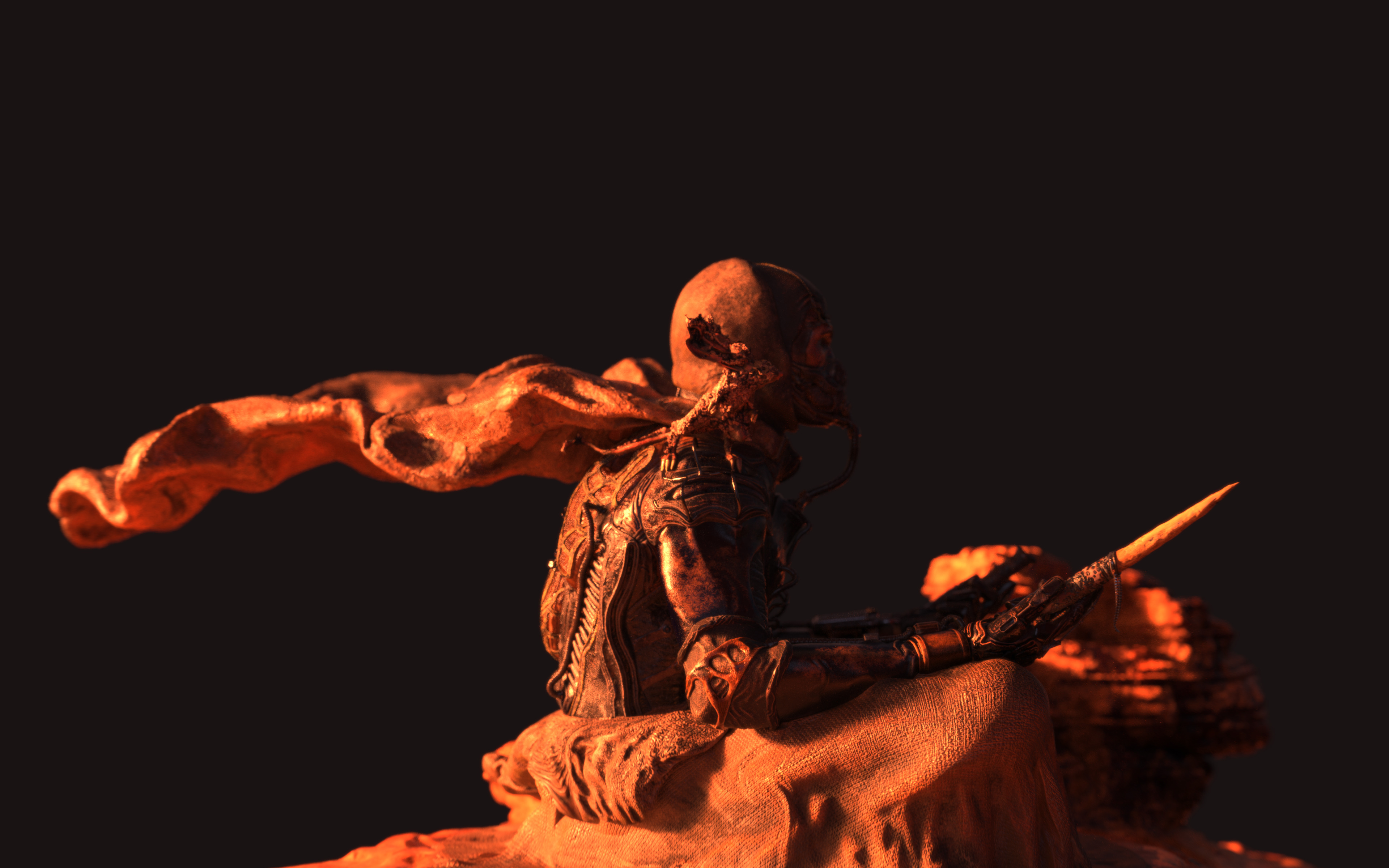DUNE - MuadDib Paul Atreides - Arrakis Fremen - SCULPTURE 3D print model_45