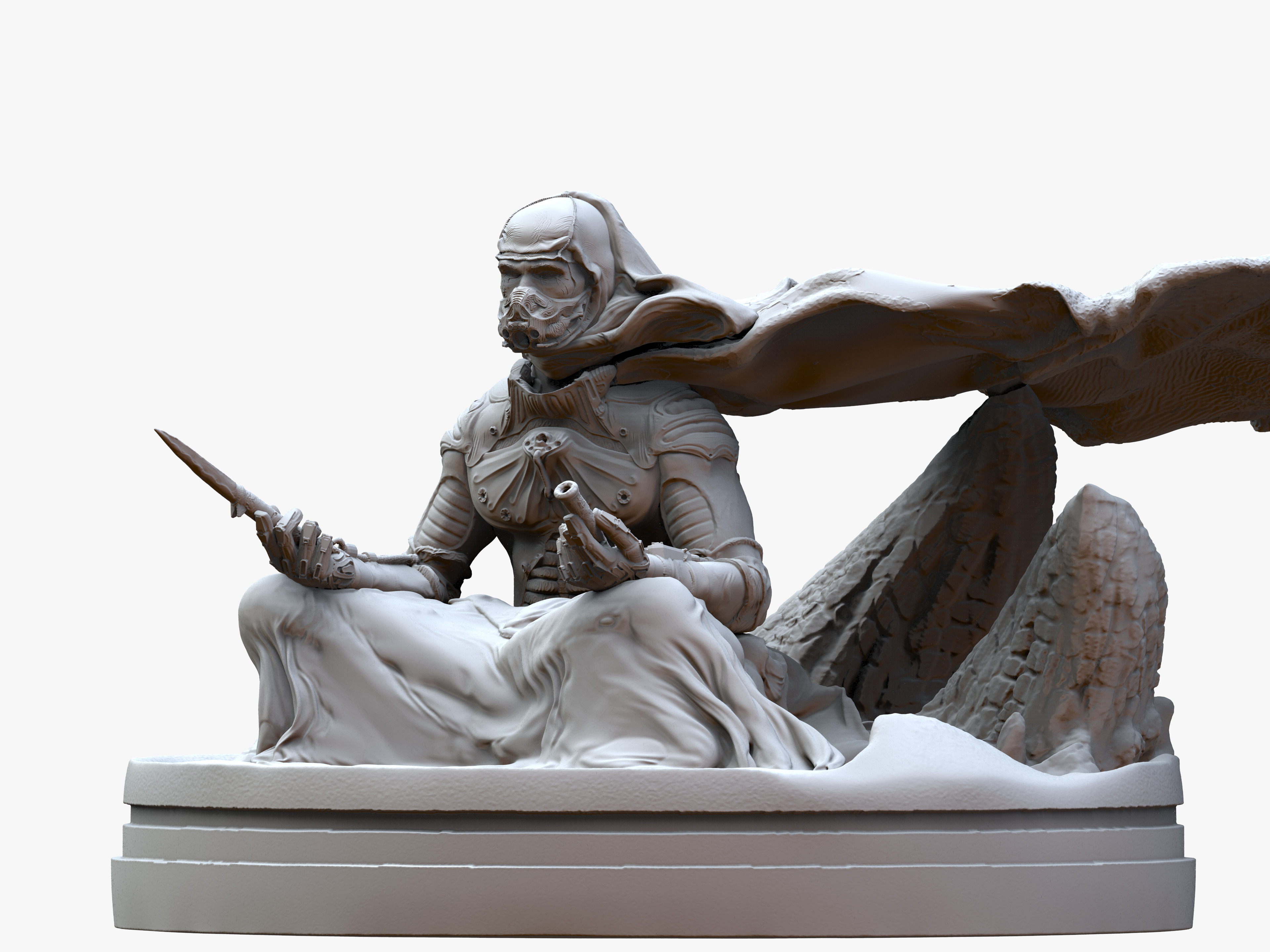 DUNE - MuadDib Paul Atreides - Arrakis Fremen - SCULPTURE 3D print model_47