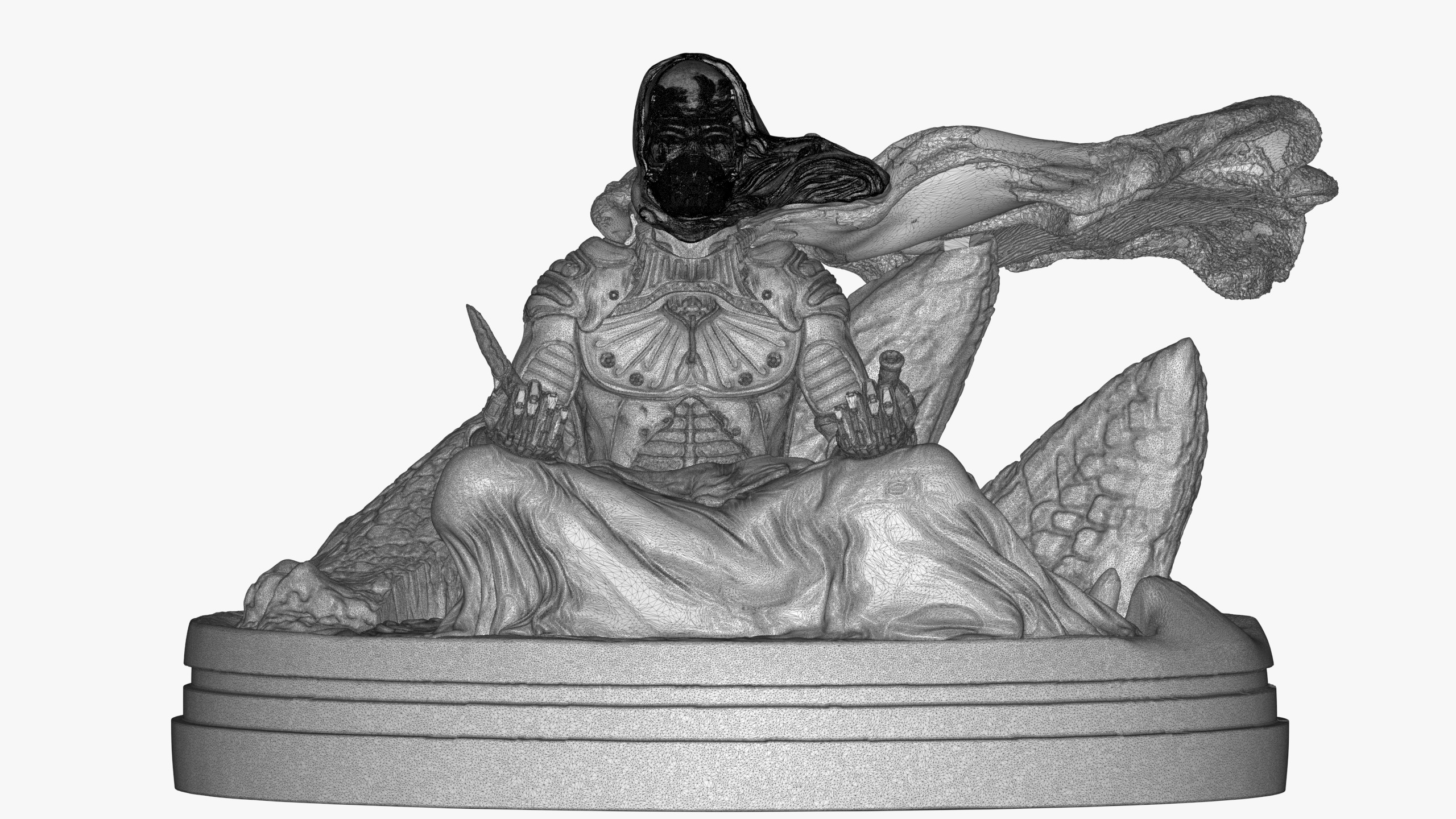 DUNE - MuadDib Paul Atreides - Arrakis Fremen - SCULPTURE 3D print model_9