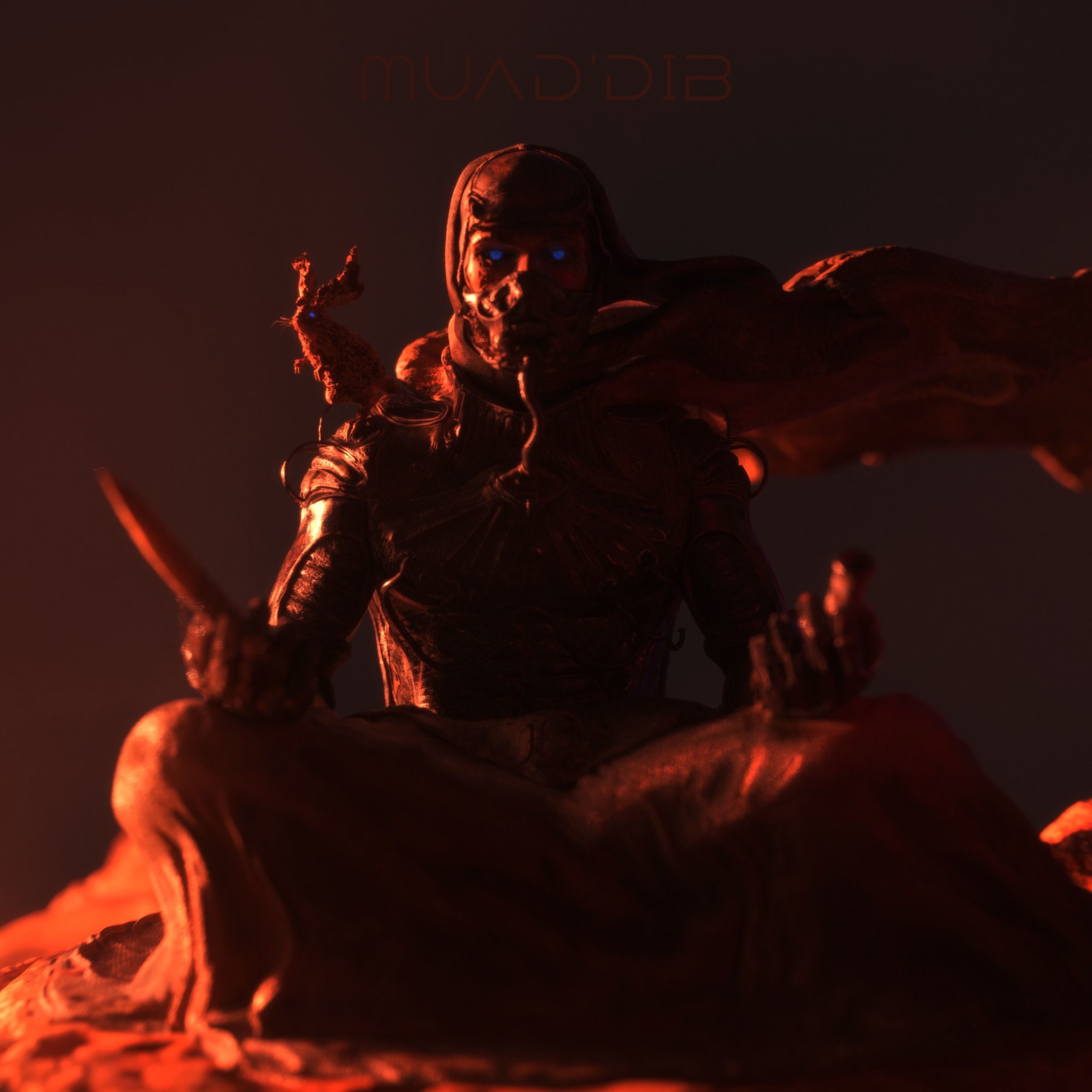 DUNE - MuadDib Paul Atreides - Arrakis Fremen - SCULPTURE 3D print model_35