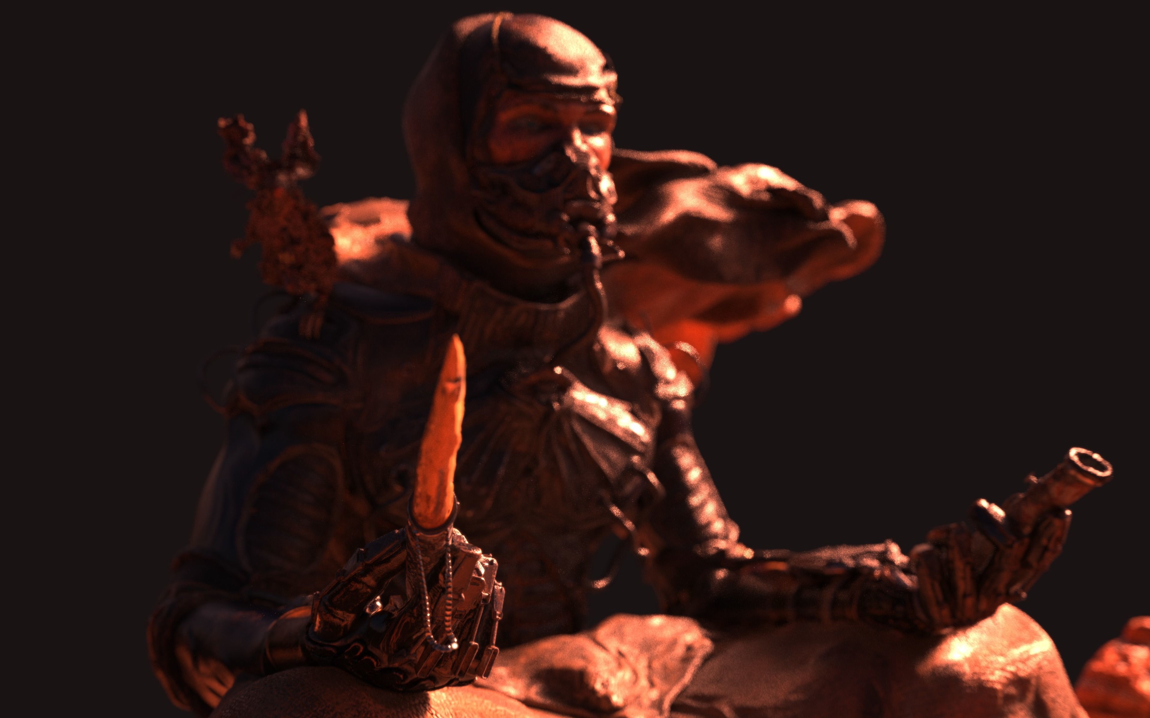 DUNE - MuadDib Paul Atreides - Arrakis Fremen - SCULPTURE 3D print model_23