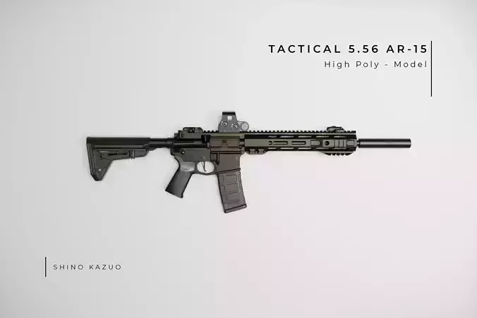AR-15 - Rifle 3D model