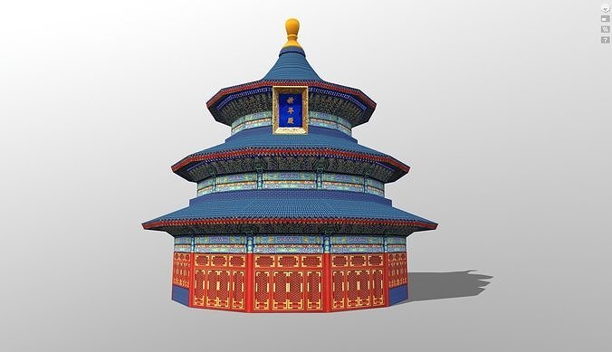 Temple of Heaven for AR-VR-Metaverse-Mix Reality Free low-poly 3D model