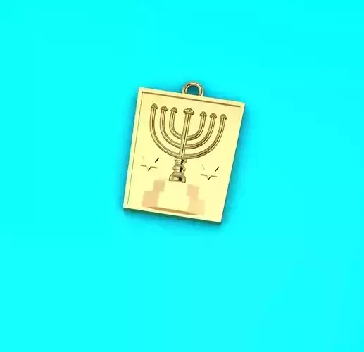 Menorah with Magen David 3D print model