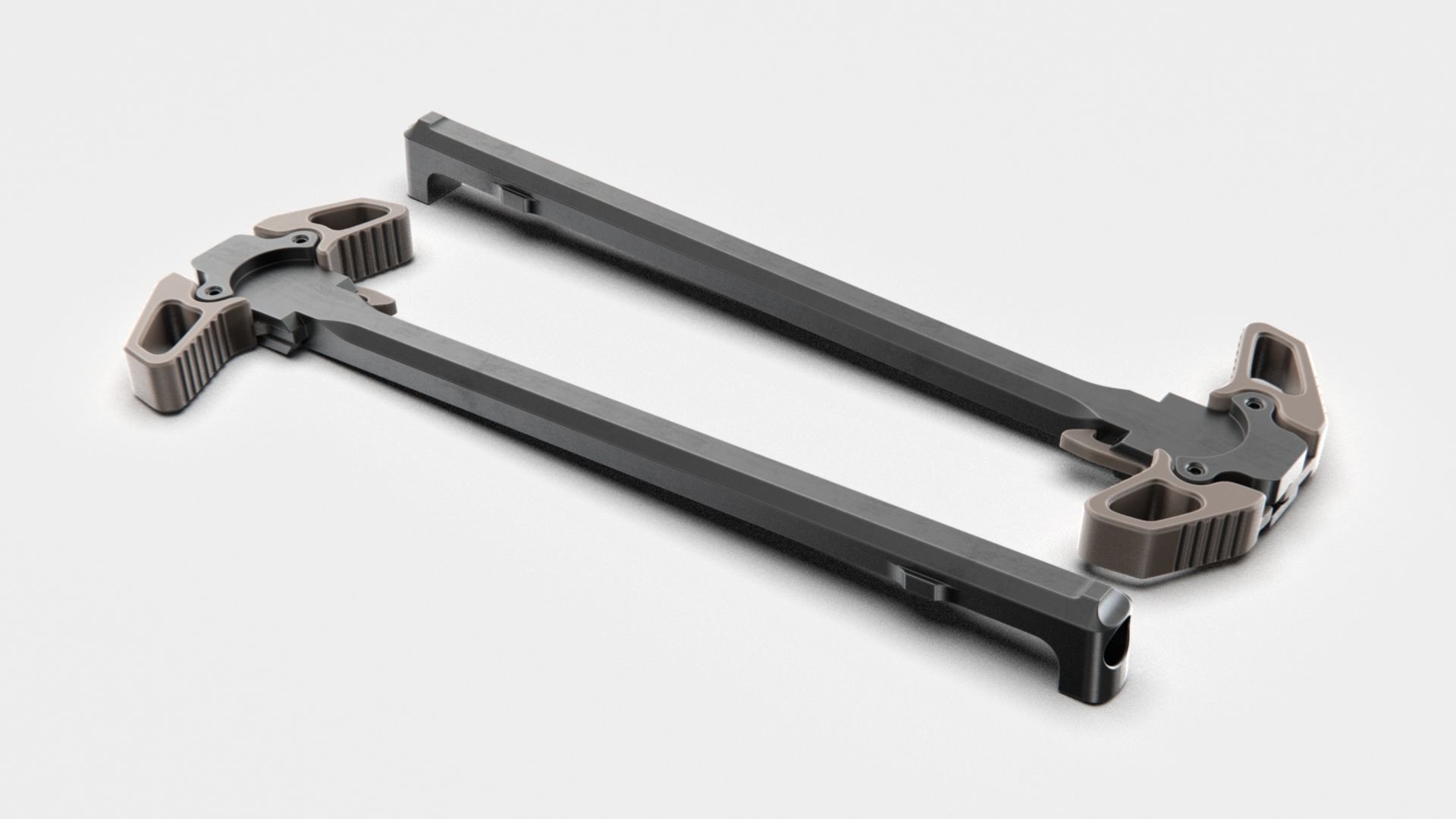 Charging handle - AR15 - M4A1 - High-poly 3D model_1