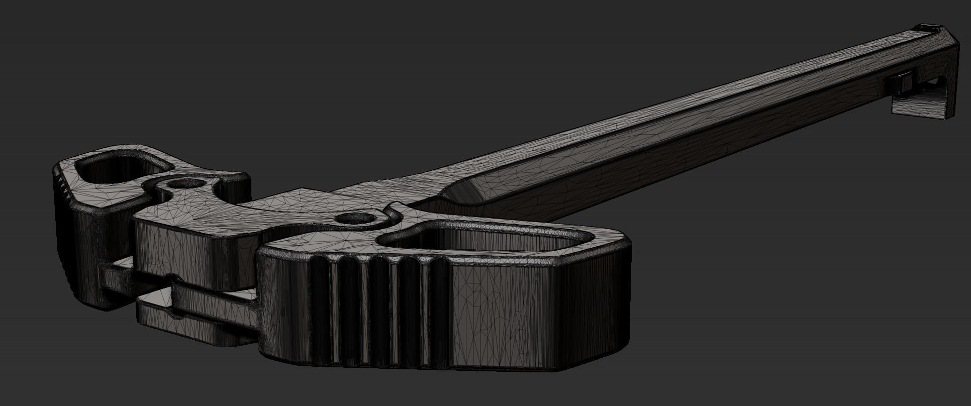 Charging handle - AR15 - M4A1 - High-poly 3D model_6