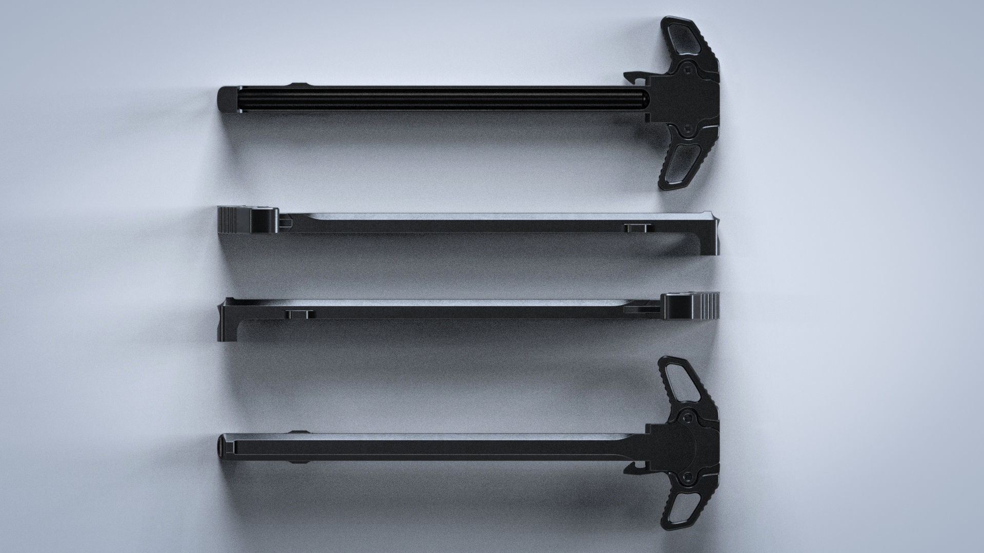 Charging handle - AR15 - M4A1 - High-poly 3D model_3