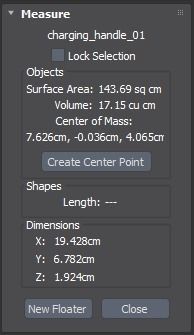 Charging handle - AR15 - M4A1 - High-poly 3D model_8