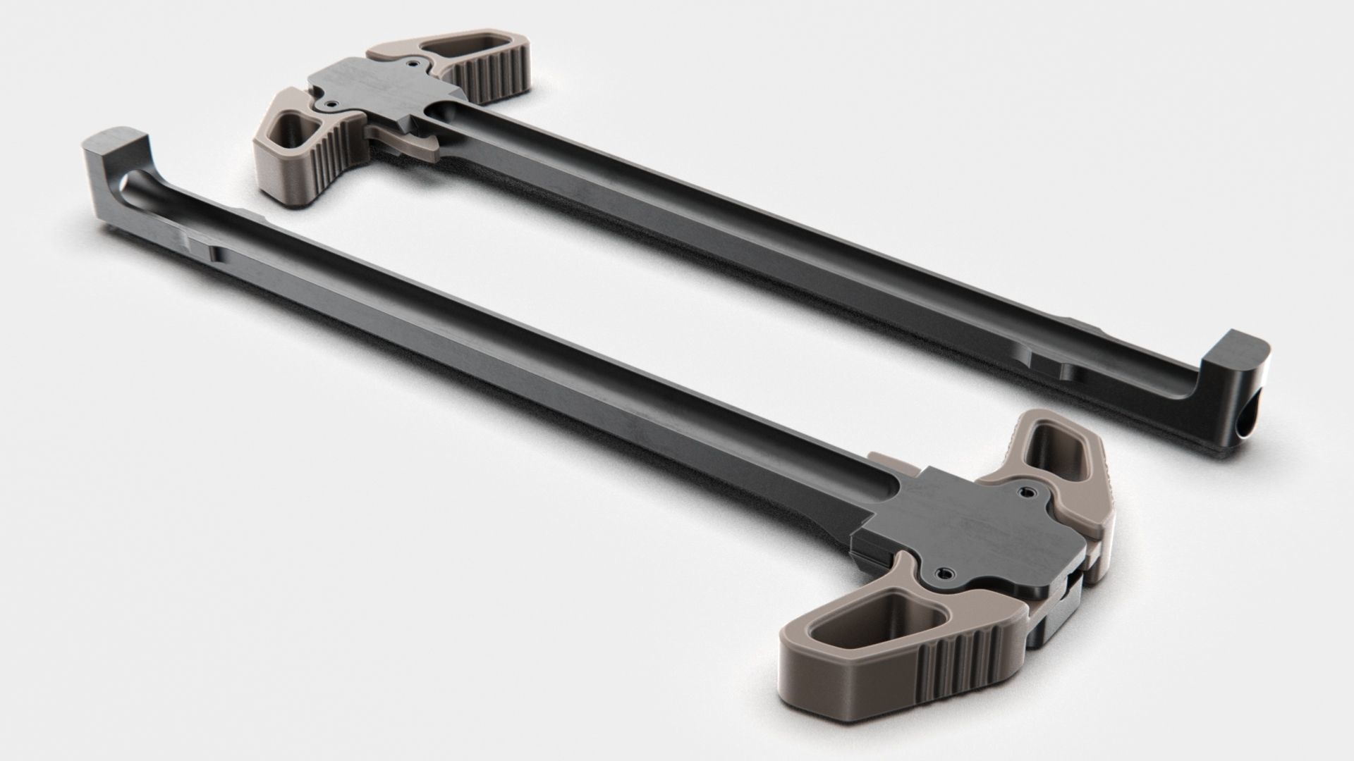 Charging handle - AR15 - M4A1 - High-poly 3D model_2