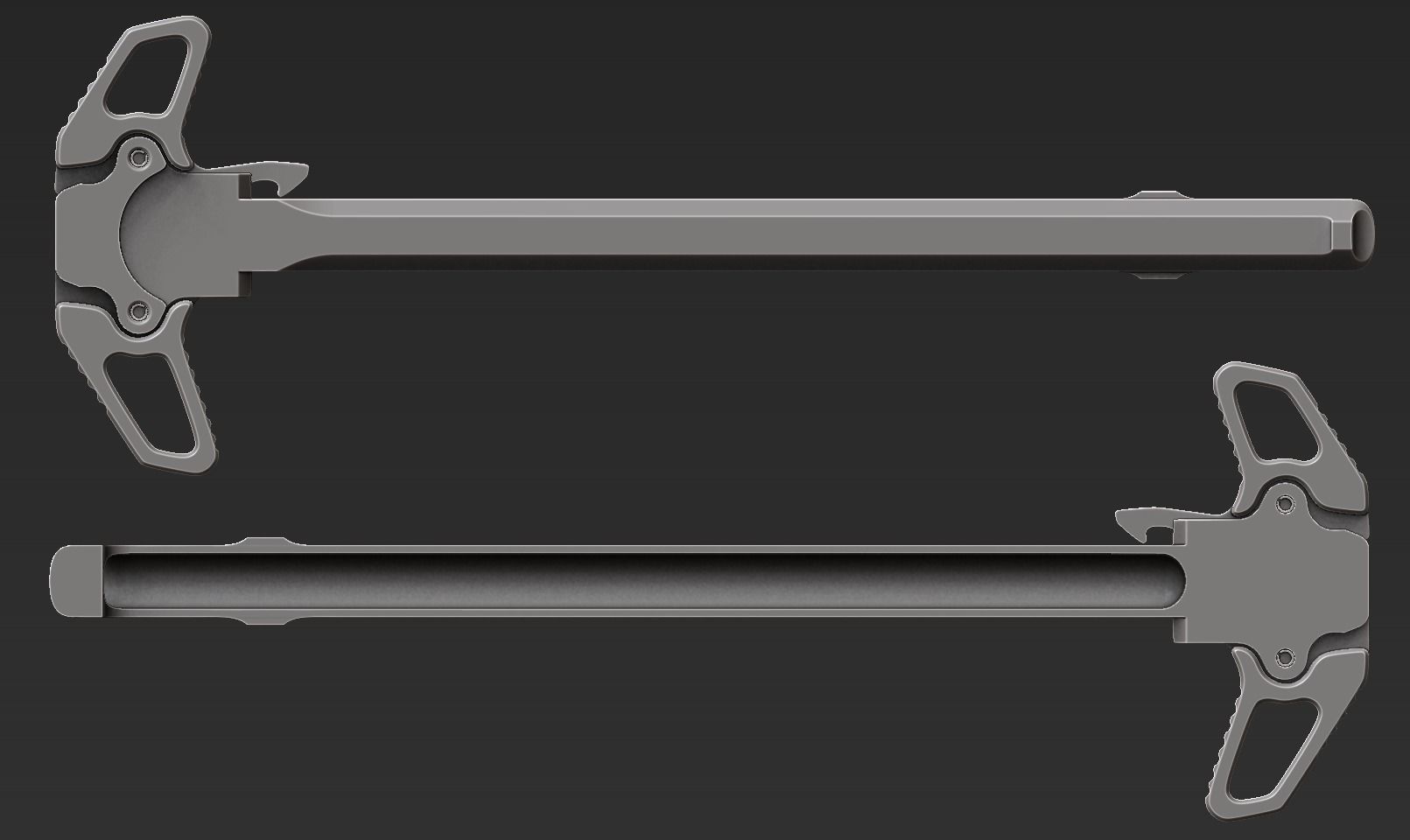 Charging handle - AR15 - M4A1 - High-poly 3D model_5