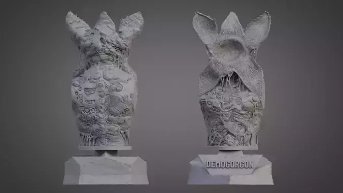 DEMOGORGON ULTRA-DETAILED SUPPORT-FREE BUST 3D MODEL