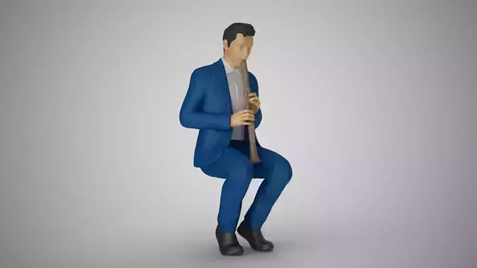 Man Playing Clarinet 2