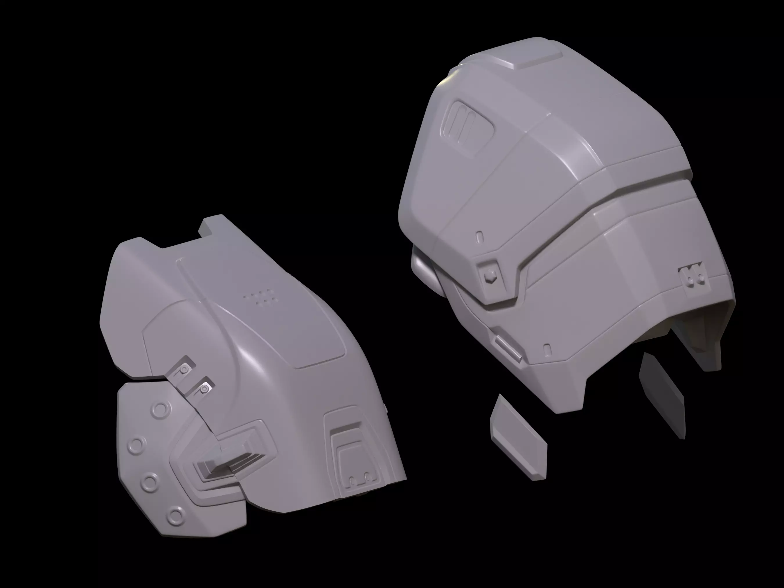 HALO Mirage Sap Guardpro Max shoulder pads 3d print files 3D print model